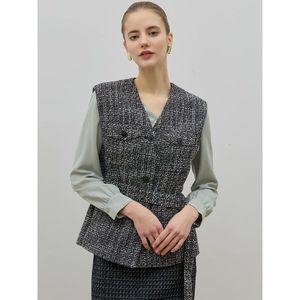 [쉬즈미스]품격있는 벨티드 트위드 울 베스트  택가격  268000원 _P387215940