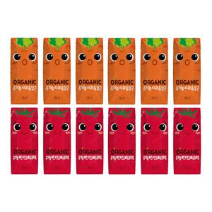 오가닉유기농 크니쁘니125ml 각6개씩 (총12팩)