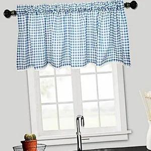 [셀러허브 패션][JHQS81EQ_4B]체크 주방커텐 바란스 106x45cm 주방창커튼