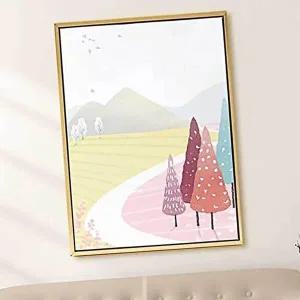 [셀러허브 패션][JHQS81LD_4B]일러스트 액자 캔버스 풍경F 30x40cm 북유럽