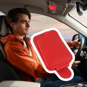 차량용 다기능 선글라스 거치대 마그네틱 홀더 행어 가죽 바이저 액세서리