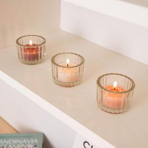 [JHQRMSFJ_4B]투명 미니 캔들 양초받침대 용기