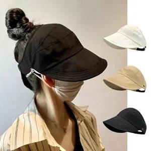 [셀러허브 패션][JHQRMVCQ_4B]썬바이져 해변모자 선바이져 스타일 바캉스