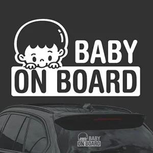 [셀러허브 패션][JHQS78PV_4B]BABY BOARD8 남자 화이트시트지 자동차스티커
