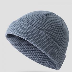 남자 여자 니트 와치캡 그레이 숏비니