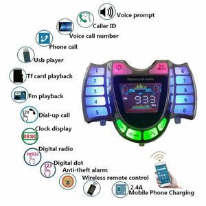 A0194X 바이크 오토바이 스테레오 스피커 무선 블루투스 MP3 플레이어 방수 FM 오디오 모터 스쿠터 자전거