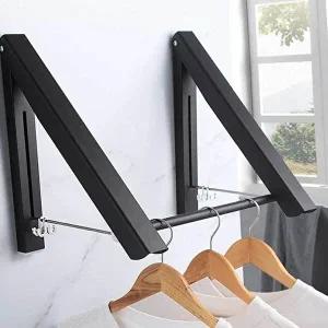 [셀러허브 패션][JHQS7KCL_4B]접이식 벽면옷걸이 벽고정행거 벽옷걸이행거