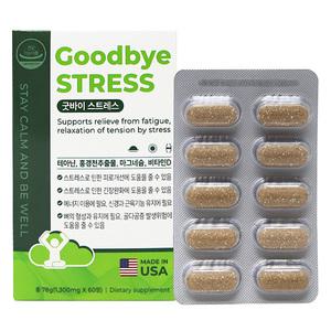굿바이 스트레스 피로개선 테아닌 마그네슘 60정 미국산