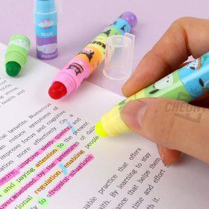 [쎄라피트]산리오 레인보우 블럭 형광펜 캐릭터 고체 데코펜 답례품