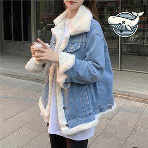 겨울 데님 점퍼 따뜻한 털안감 롱 청자켓 (WFH6UEJ)