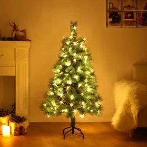 120cm 솔잎 트리 + LED전구 세트 100구 웜색