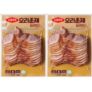 노랑오리 오리훈제슬라이스 200g 2봉