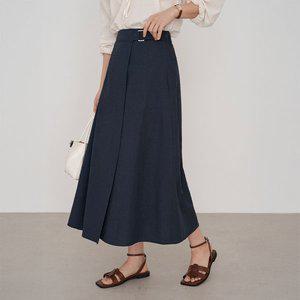 [공구우먼] [제작] 샤일 뒷밴딩 랩 롱 스커트 80804 빅사이즈여성의류