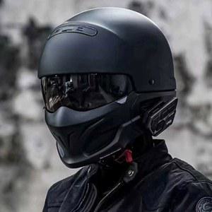 풀페이스헬멧 하이바 클래식 페이스 레트로 사계절 안전 특대형 레이싱 블랙 대두 4XL