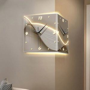 특이한 월클락 더곳트 온습도 벽걸이 불빛 무타공 양면 인테리어 무드등 코너 모서리시계