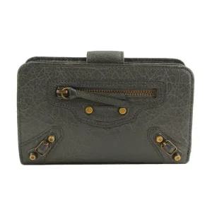 [중고명품] 카키그레이 모터 금장 중지갑 272467