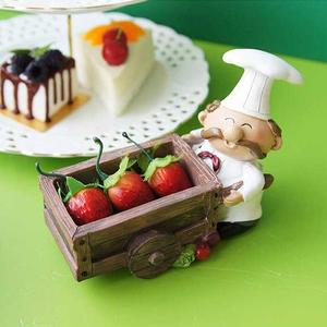 주방장 아저세련씨 수레 미니어처 1P 미니 소품 보관함