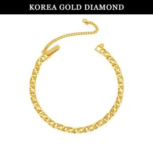 갤러리아 순금 팔찌 24K 여자 금팔찌 콤비 컷팅 면 체인 11.25g