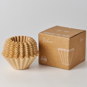 빈플러스 웨이브 드립 커피 필터 여과지 185mm 100매 브라운