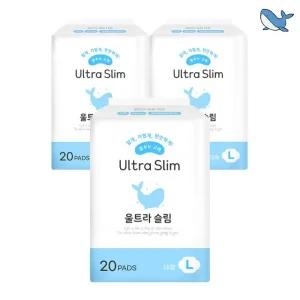 춤추는고래 대용량 생리대 대형 20P X 3팩 (60매)