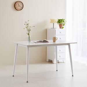 스칸디 화이트 4인 사각 세라믹 철제 원목 식탁 1200 (단품) 카페 인테리어 식탁 테이블 사각 