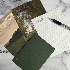 [셀플리]예쁜 감성 편지지 세트 포토 특별한 손편지 기념일 편지 생일 곰신 훈련소 여자 남자 AA0292