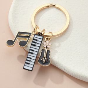 피아노 음표 악기 모양 열쇠고리 깜찍한 키홀더 가방 장식