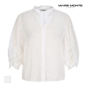 [마레몬떼] 도트패턴 시스루 블라우스_M235MBL40S0