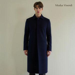 모두스비벤디 오버핏 발마칸 코트 네이비