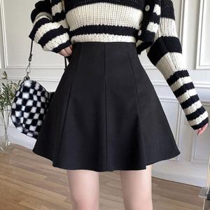 여성 여름 봄 미니 A라인 하이웨스트 플레어 숏스커트 데이트 하객룩