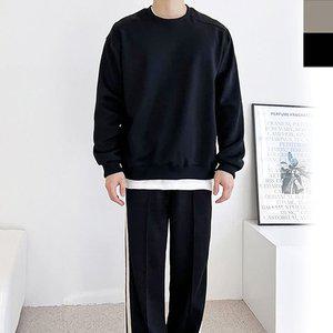 고품질 남자 간절기 사선 커플 맨투맨 팬츠 세트 1P 커플룩 커플츄리닝 커플트레이닝바지 (WFHVXXW)