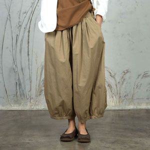 벅시루 여성 잔잔셔링 미시옷 데일리 체형커버 여름 빅사이즈 코튼 벌룬 9부 밴딩 배기바지 6605