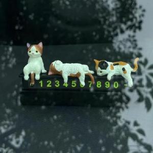 특이한 감성 고양이 주차번호판 연락처 장식품 임시 레트로 브래킷 전화번호판 커버 새차선물