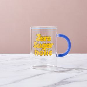 [모던하우스] 슈가홀릭 손잡이 빅 내열 유리잔블루핸들 600ML