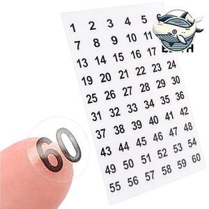 학교 분류용러블 투명 원형 스티커 1cm 숫자