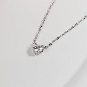 [샤밍주얼리]5부 7부 다이아 목걸이 현대 우신 천연 하트 헤일로 결혼 기념일 프러포즈 선물 예물 여자