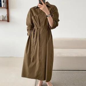 빅사이즈 502 에이치벨트셔츠롱원피스 DART816