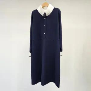 빅사이즈 502 깔끔카라배색롱원피스 DBSS702