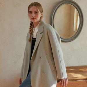 [역시즌]더블버튼 쇼드맥스 안감 핸드메이드 코트 PP4EC081