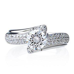 [하나다이아몬드]1캐럿 랩 다이아몬드 14k 18k 프로포즈 웨딩 반지 리베나 HNDR1C10