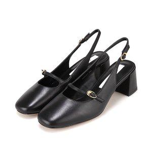 [BABARA][본사운영] 바바라 양가죽 버클 장식 여성 펌프스 6cm_AAH761