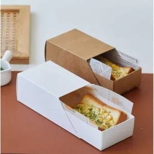 50매 핫도그 포장 용기 일회용 브리또 음식 상자 박스