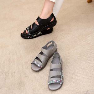 [제이시]제이시 2cm 소가죽 발편한 엄마샌들 통굽 샌들 S134