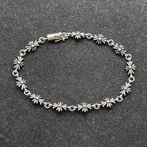 크롬스타일 커플 십자가 팔찌 925 실버 도금 레트로 디자인 남녀공용