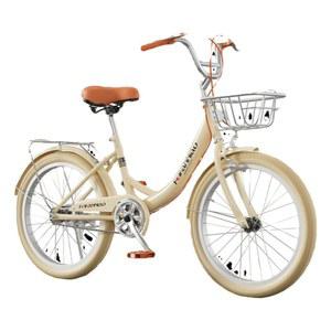여성용 자전거 22인치 예쁜 26인치 바구니자전거 성인 6단 바구니 알미늄 가벼운 화이트