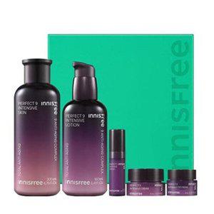 [셀러허브 1]INNISFREE 이니스프리 퍼펙트9 인텐시브 스킨케어 세트 NEW, 스킨+로션+세럼+아이크림+크림