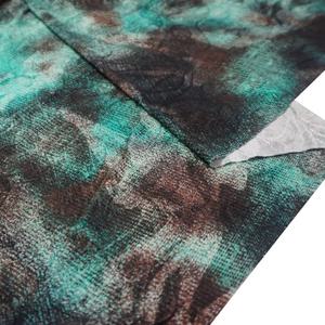 원단대장 폴리스판 프린트 녹색&갈색 페인트칠 자가드 원피스 국내생산 자체제작 의류 원단