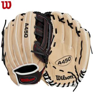 윌슨 A450 유소년 글러브 12인치 브론드/블랙/레드 WBW10147612