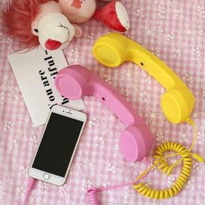 전화 수화기 이어폰 인싸 손잡이 감성템 레트로전화기 송수화기 옛날폰 유광 C타입 핸즈프리