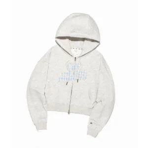 LEE 우먼 아플리케 크롭 후드 집업 오트밀 LE2501HZ61OT 150690